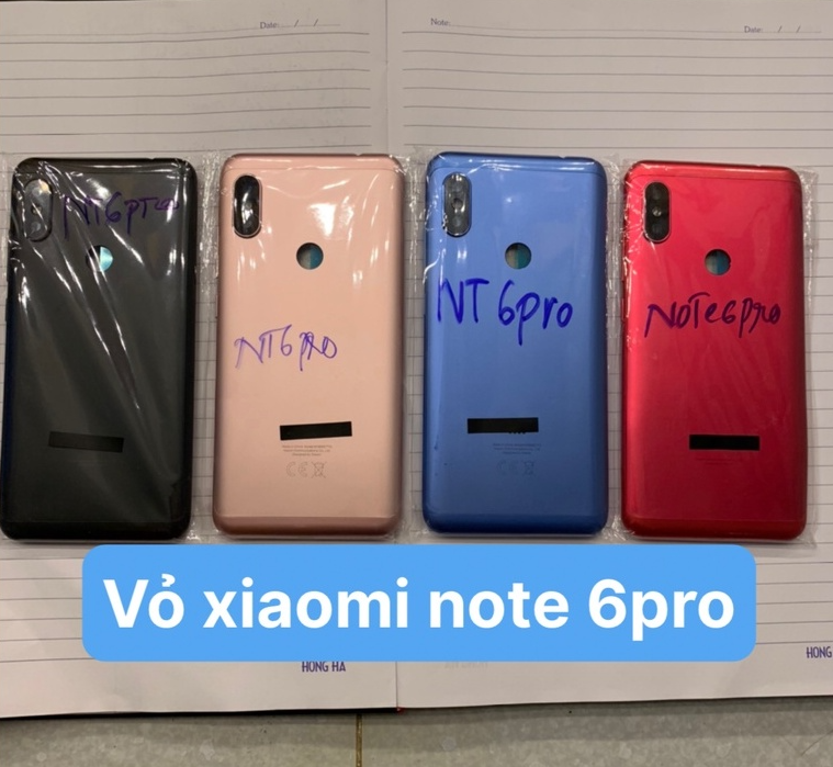 Bộ Vỏ Xiaomi Note 6 Pro (gồm lưng,sườn,phím ,kính camera)
