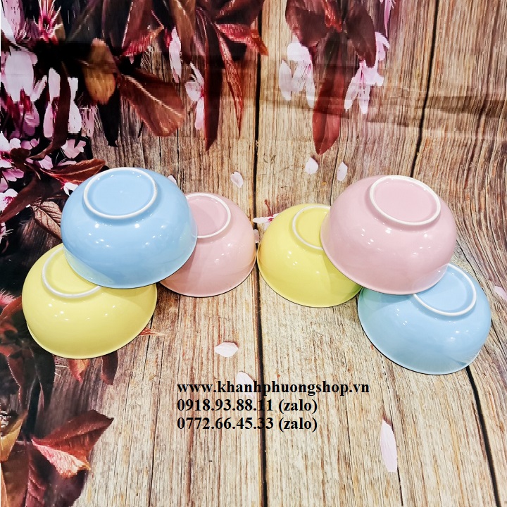 bộ chén sứ màu pastel đẹp - bộ chén sứ màu