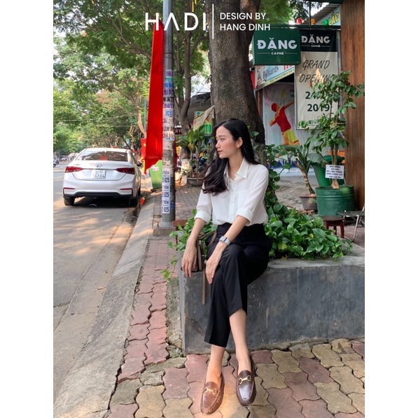 Quần tây công sở vải mịn ống đứng ủi li .