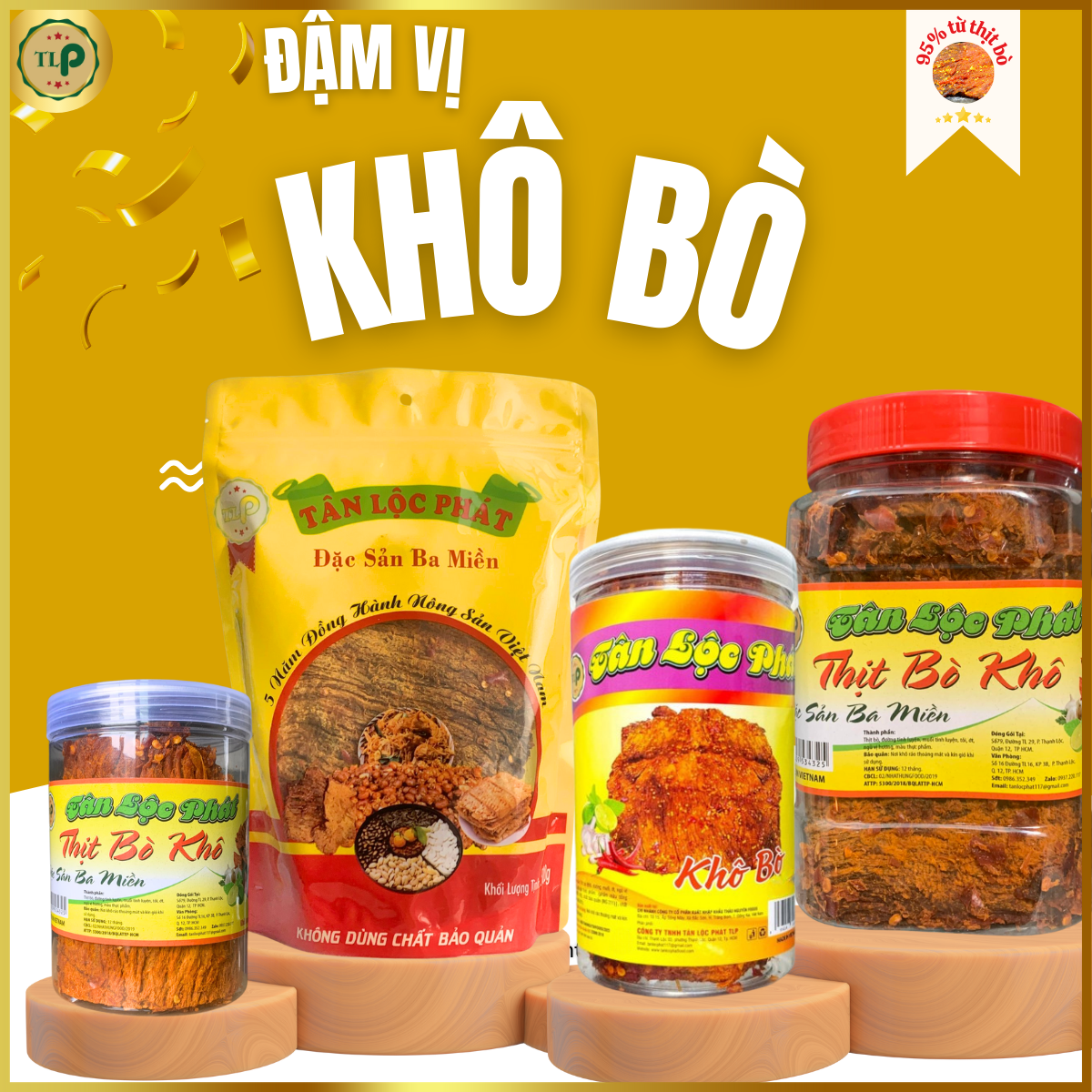 Dried Meat Chunks in Large Jar 250g Rich and Delicious Flavor