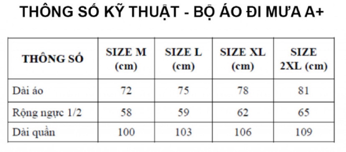 Bộ Áo Mưa A+ Chính Hãng Rando (Màu Xanh Đen)