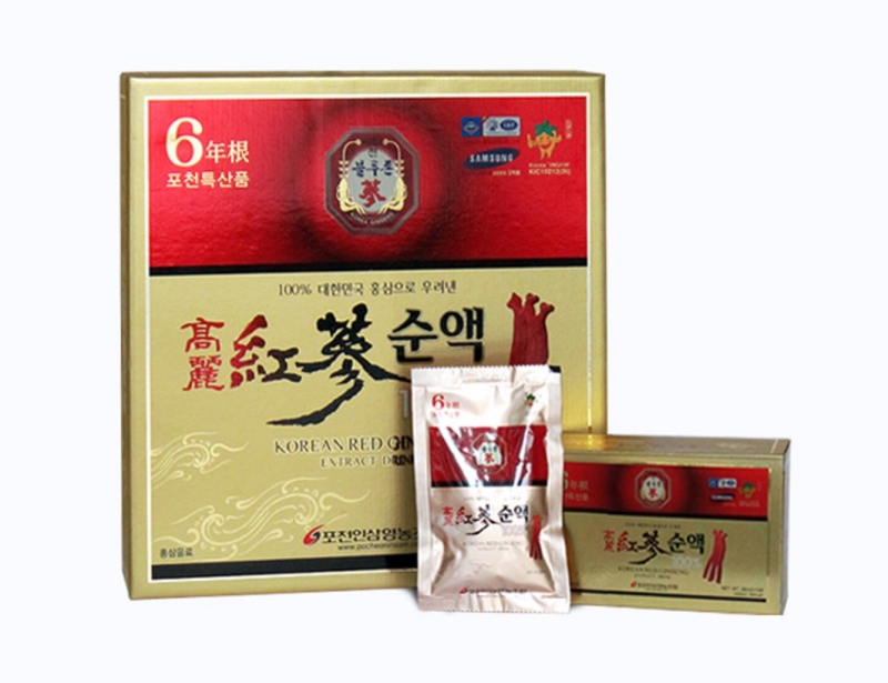[HCM]Nước hồng sâm nguyên chất Pocheon 100% (Hộp 30 gói)