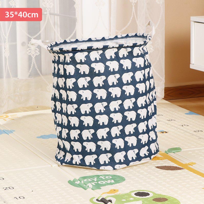Giỏ vải đựng đồ, sọt vải gấp gọn đựng quần áo đồ chơi