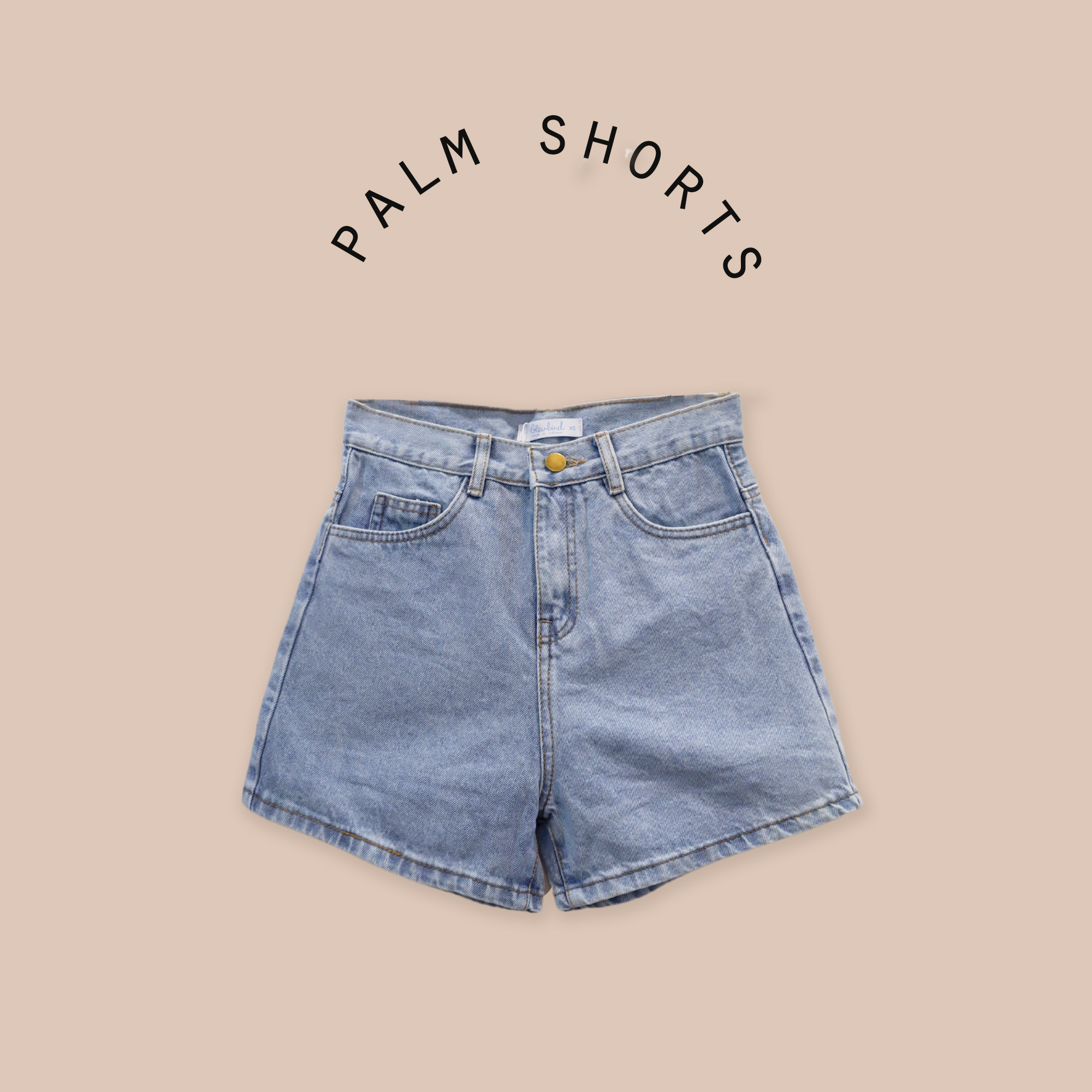 BLEUBIRD Quần sooc denim PALM SHORTS