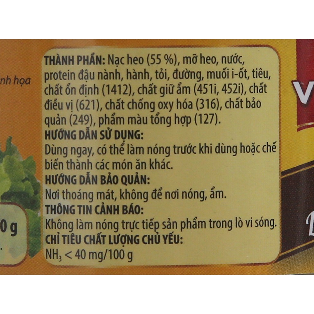 [HCM]Combo 4 Pate Thịt Heo Vissan Hộp 170g