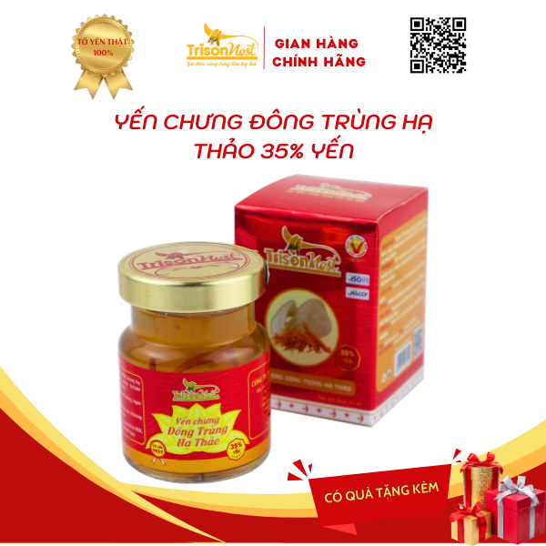 [YẾN SÀO TRÍ SƠN] YẾN CHƯNG SẴN 35% - HŨ