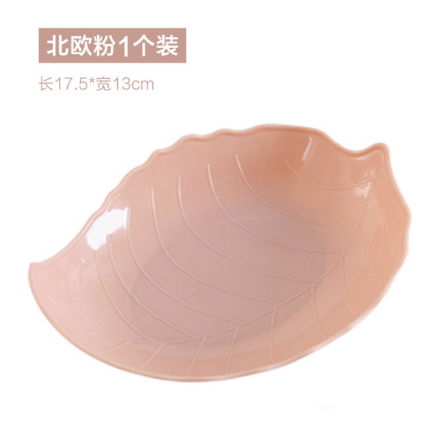 Đĩa Đựng Hoa Quả Hình Chiếc Lá hồng