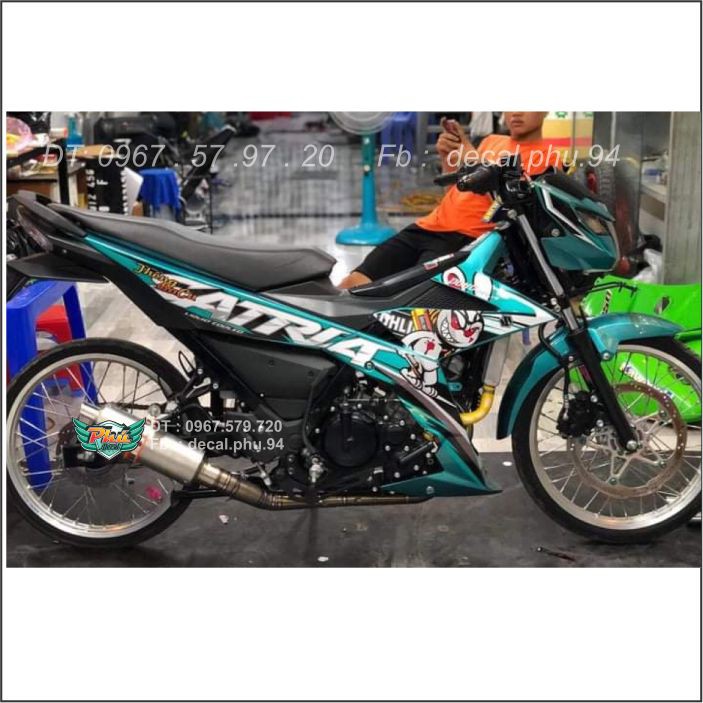 Tem rời Satria xanh thỏ Ohlin (X)|Mẫu mã đa dạng|Chi tiết sắc nét|Nhận làm Tem rời theo yêu cầu, chất lượng đảm bảo, cảm kết hàng nhận được đúng với mô tả