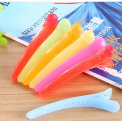 Kẹp tóc mỏ vịt nhựa nhiều màu sắc