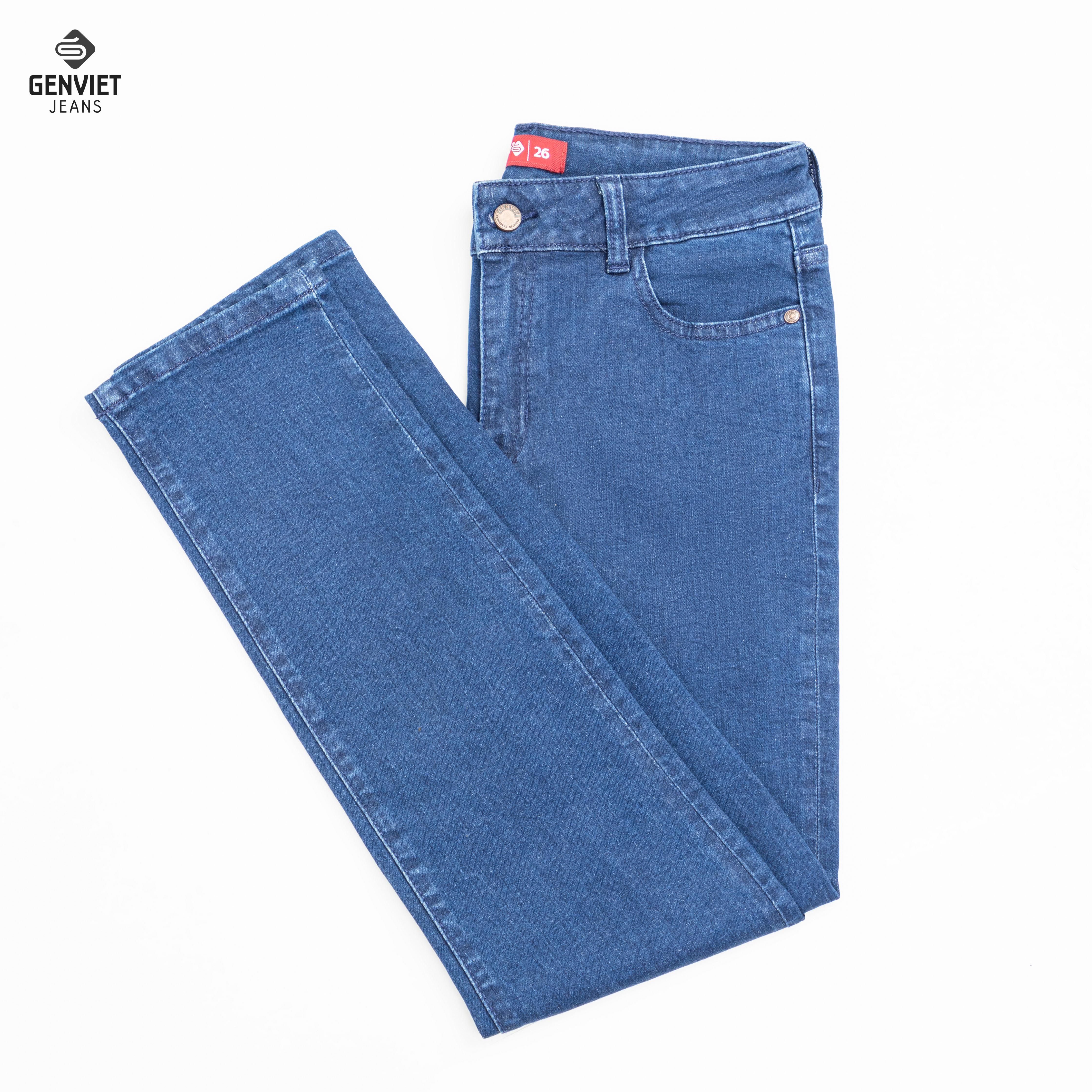 Quần Jeans Dài Nữ Genviet Basic Trơn Đơn Giản DQ109J8128