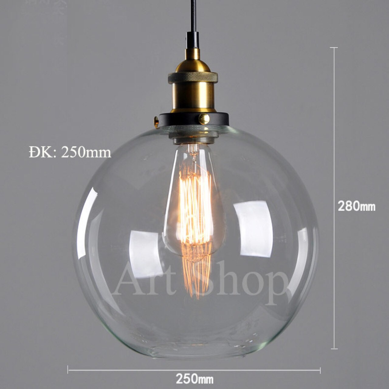 Đèn thả cầu thủy tinh Ø200 hoặc Ø250mm