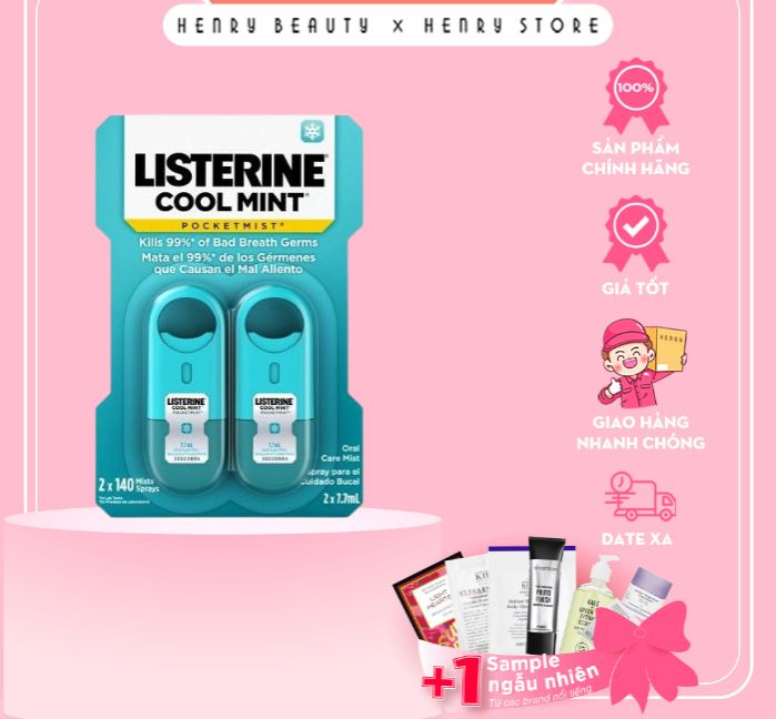 Set xịt thơm miệng Listerine