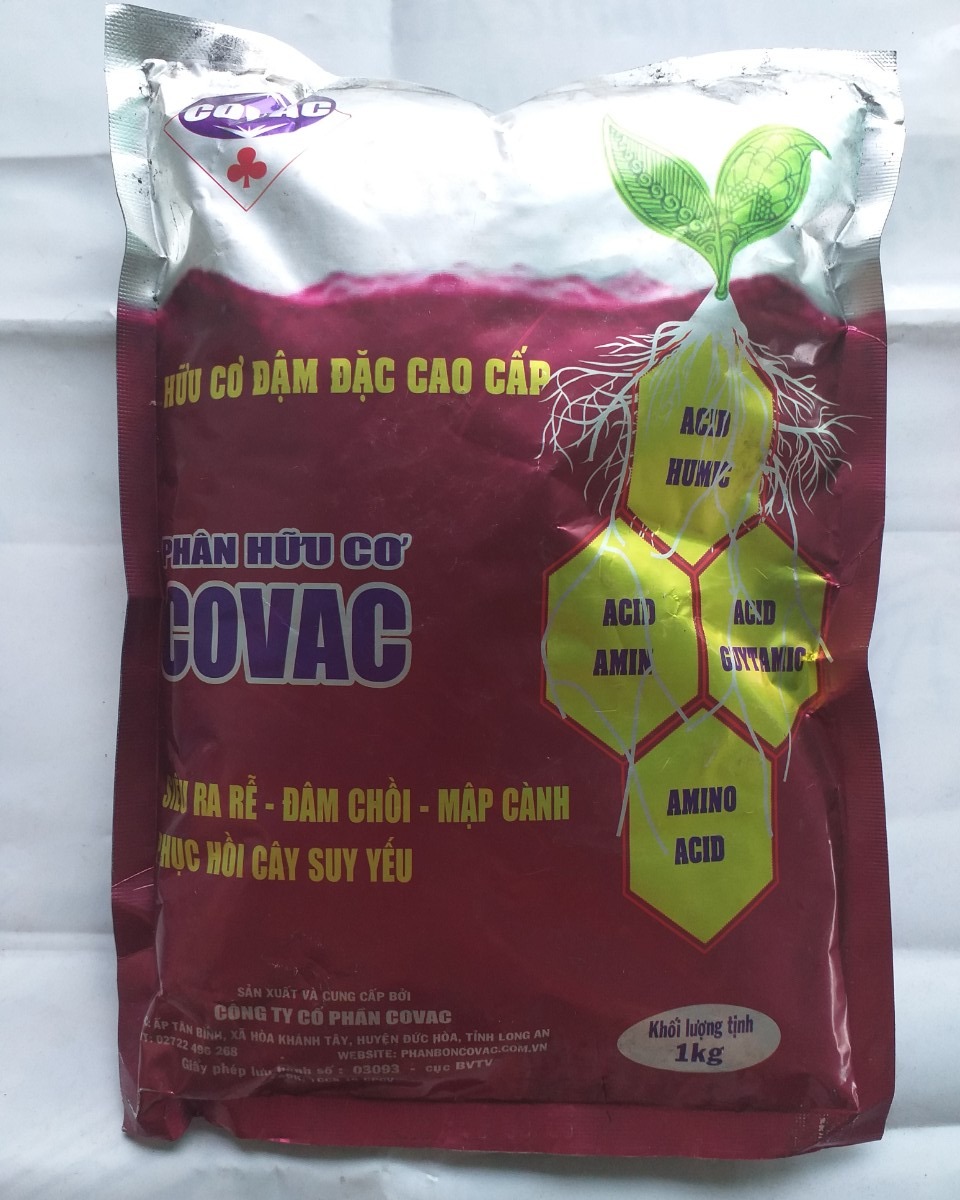 Phân Bón Hữu Cơ Đậm Đặc Cao Cấp COVAC (1Kg/gói)