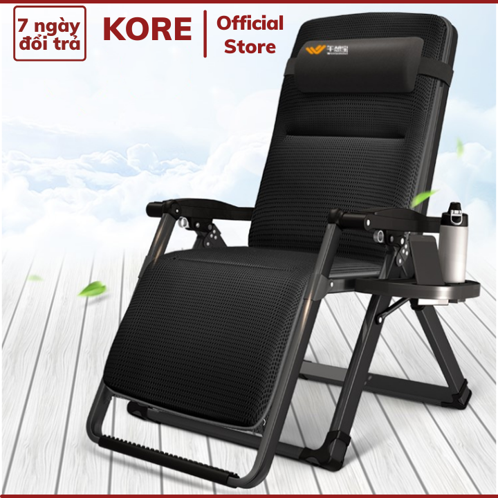 Ghế xếp nằm thư giãn 4D, ghế xếp đọc sách điểu chỉnh tư thế độ dốc - Ghế gấp văn phòng