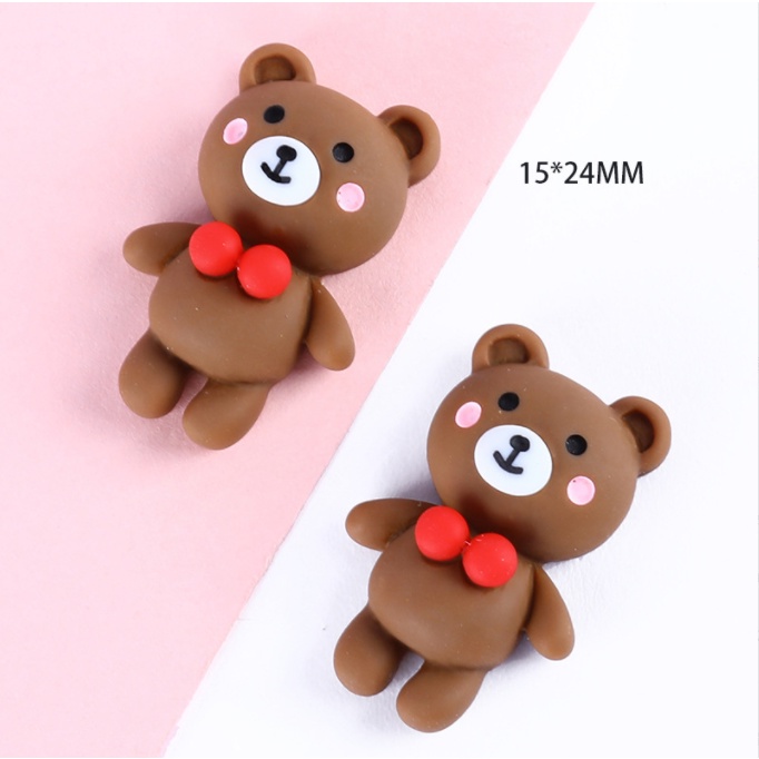 Sticker gắn dép sục Crocs hình gấu nâu, thỏ hồng, vịt vàng, ếch xanh và Kitty
