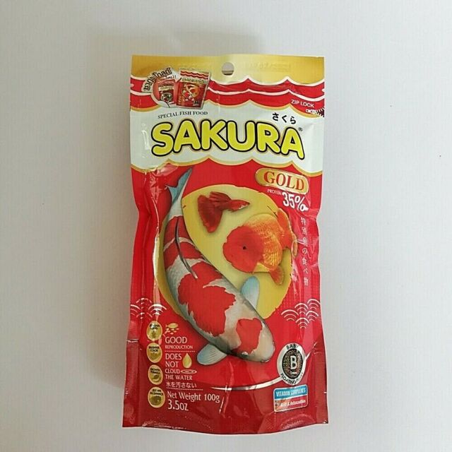 Thức Ăn Cá Dạng Hạt Nhỏ Sakura Gold 35% 50g