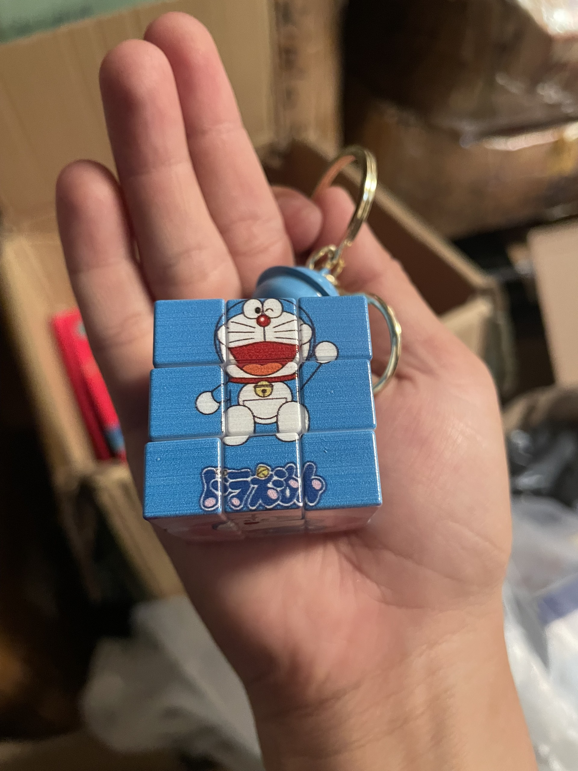 Móc Khoá Rubik Mini Mẫu Doraemon
