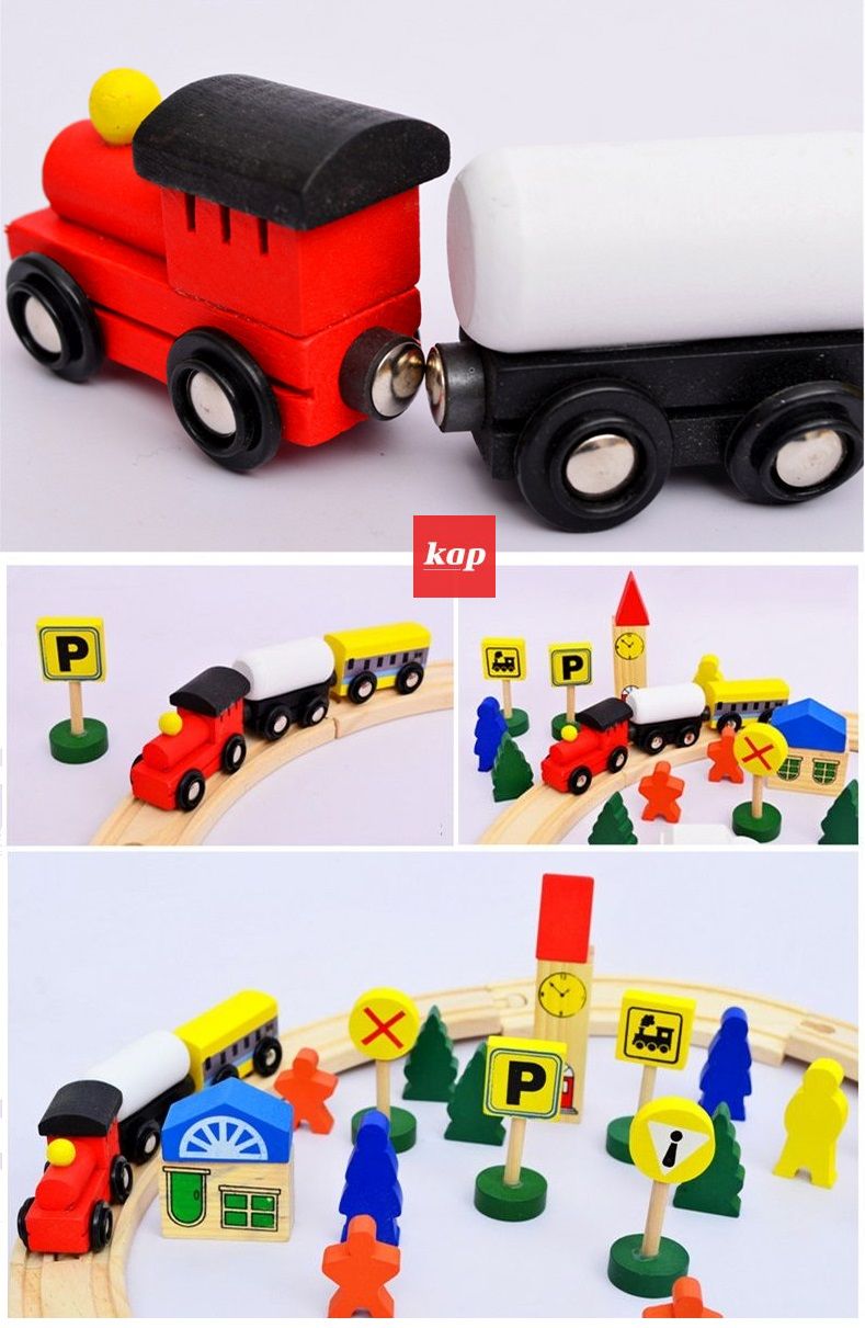 8 Glyph Track, Wooden train tracks 48pcs