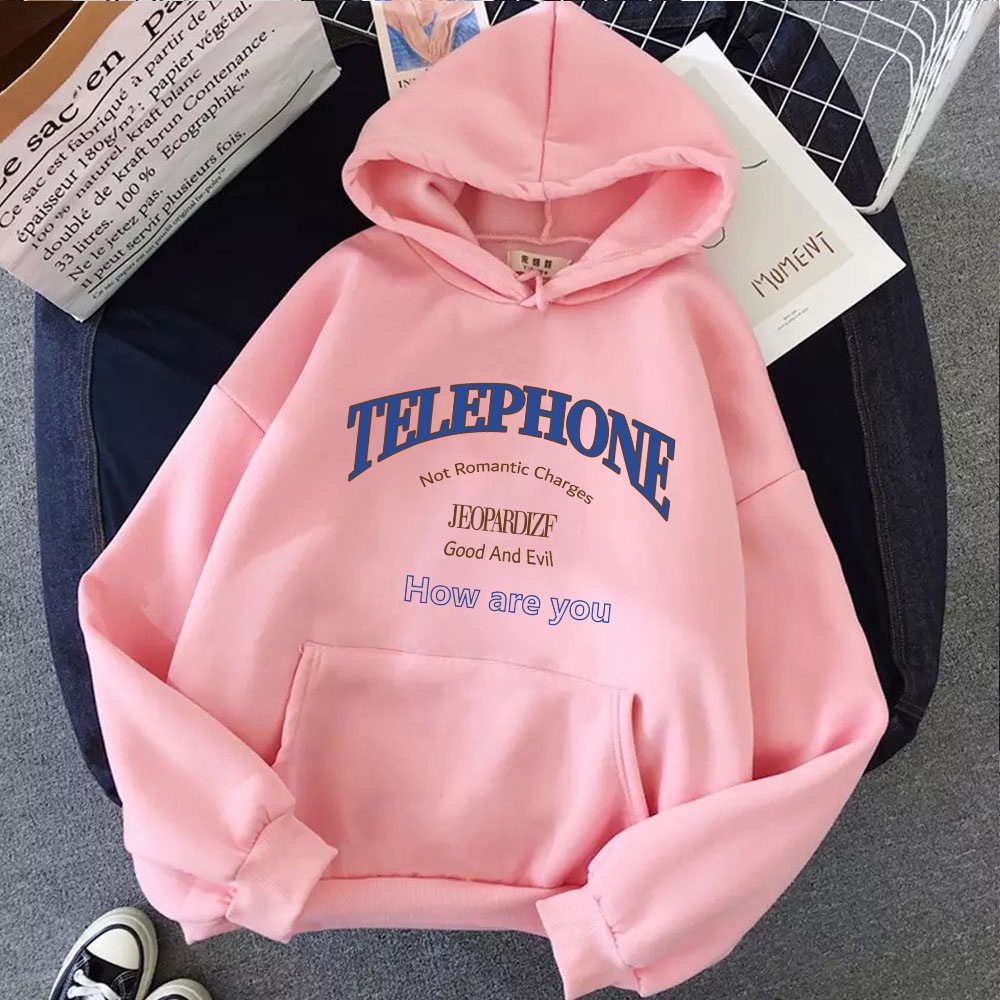 Áo khoác hoodie nỉ unisex in telephone cực đẹp nhiều màu thương hiệu bb