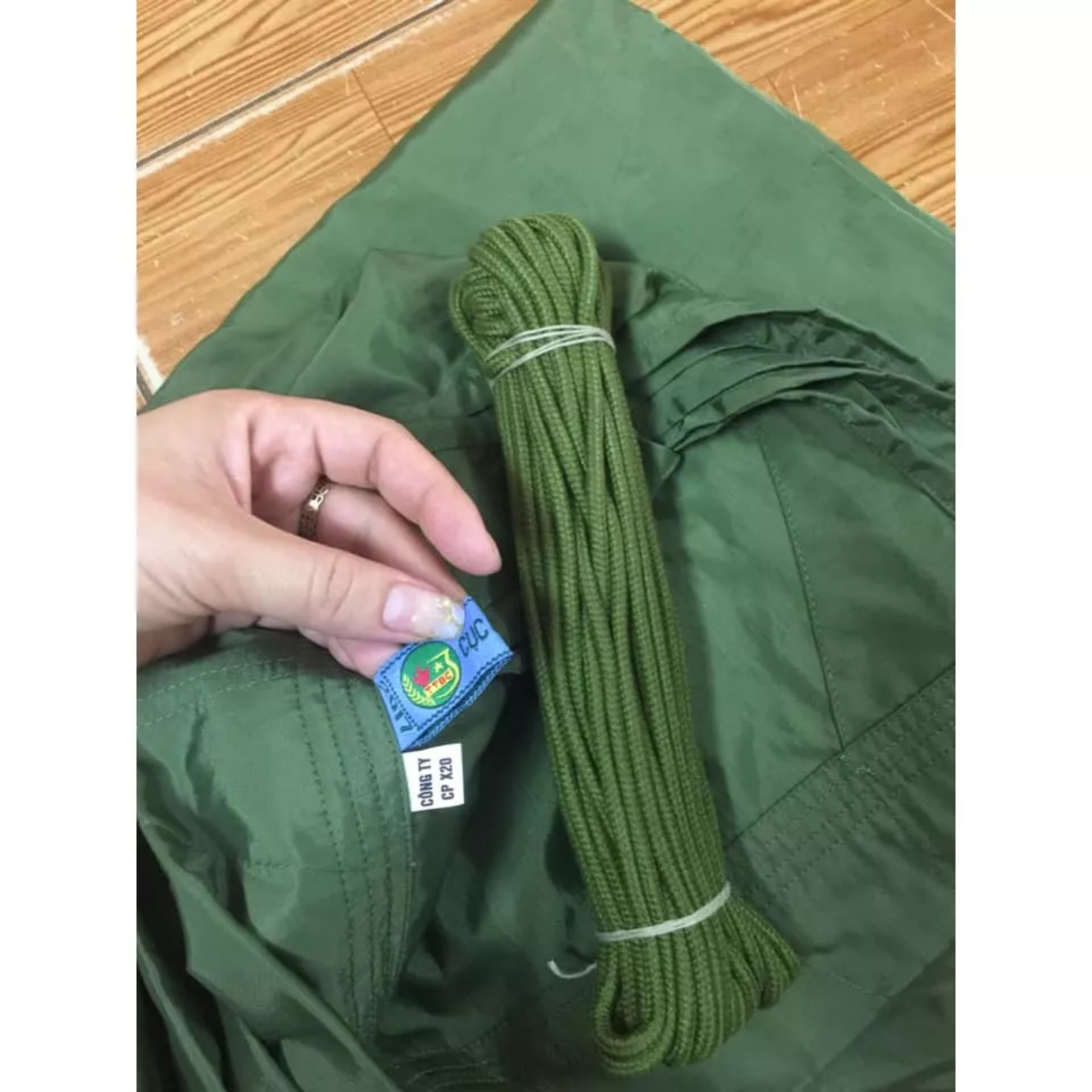 Combo Võng dù dã ngoại QN và cuộn dây dù 16m