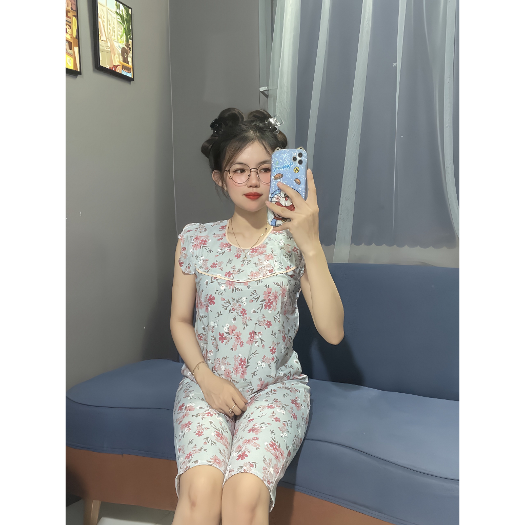 ĐỒ BỘ LỤA LỬNG TAY CÁNH TIÊN MẶC NHÀ SIZE 40-65KG-N