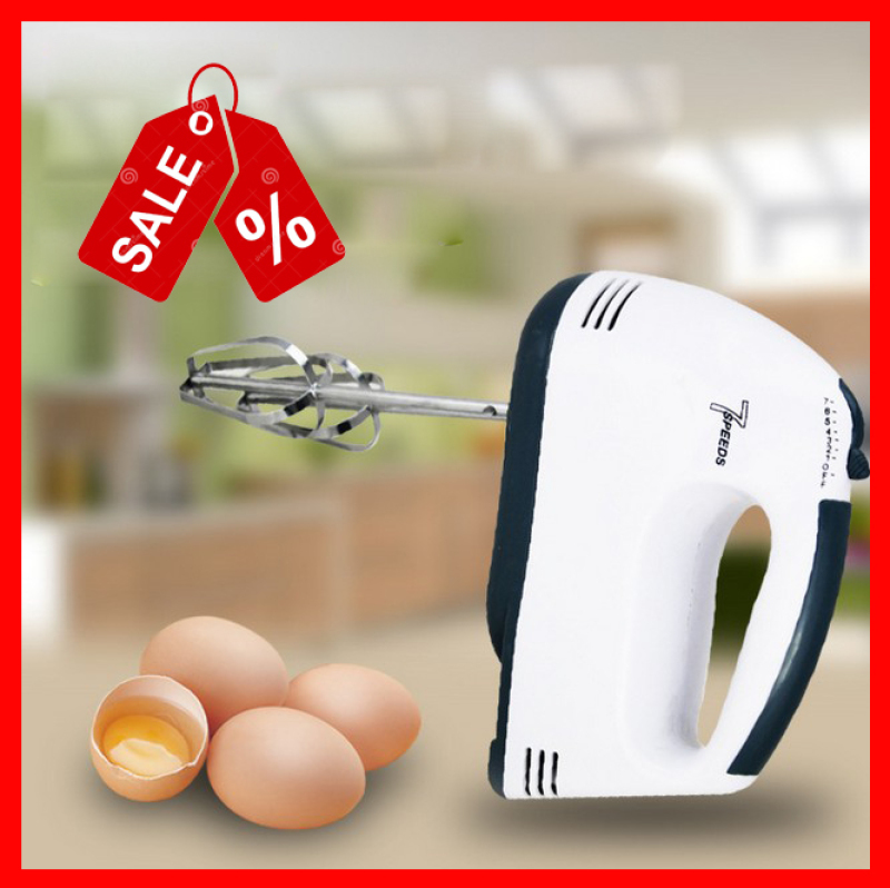 Giá bán Máy đánh trứng cầm tay, máy đánh bột làm bánh 7 mức tốc độ - tiện dụng