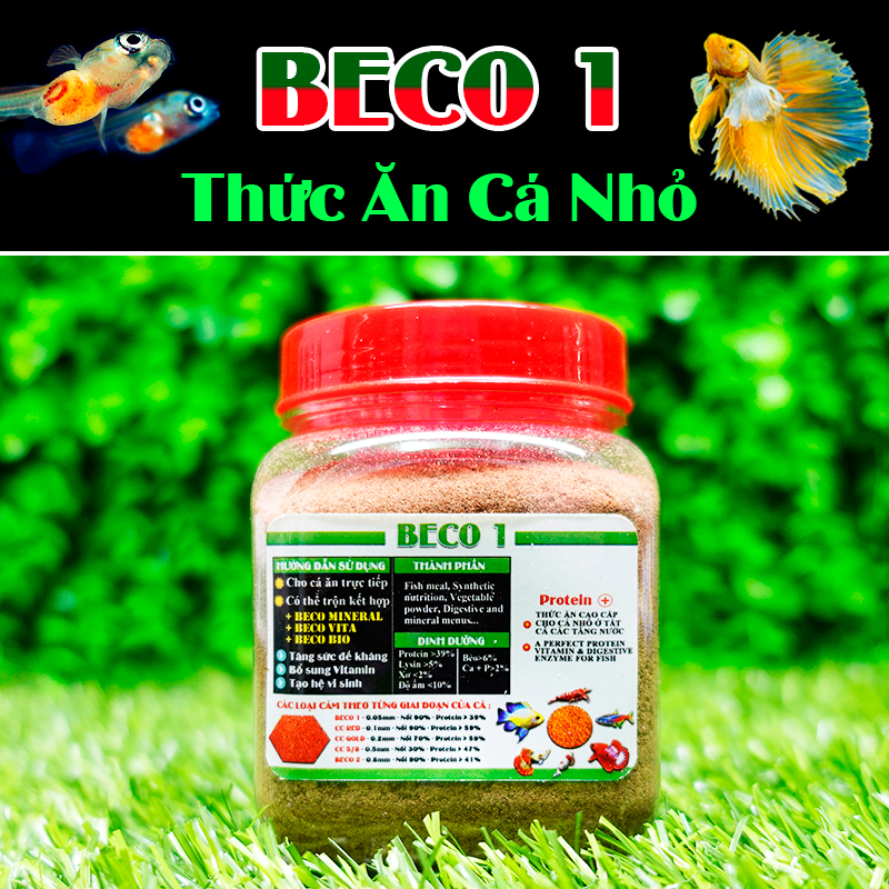 [Hoàn Tiền 15%] Cám BECO 1 2 - Thức ăn cho cá lớn 🐠 BETTA COFFY