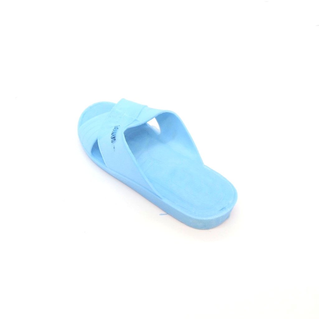 Dép nhựa trắng xanh Cẩm Đạt - chọn lên 2 size