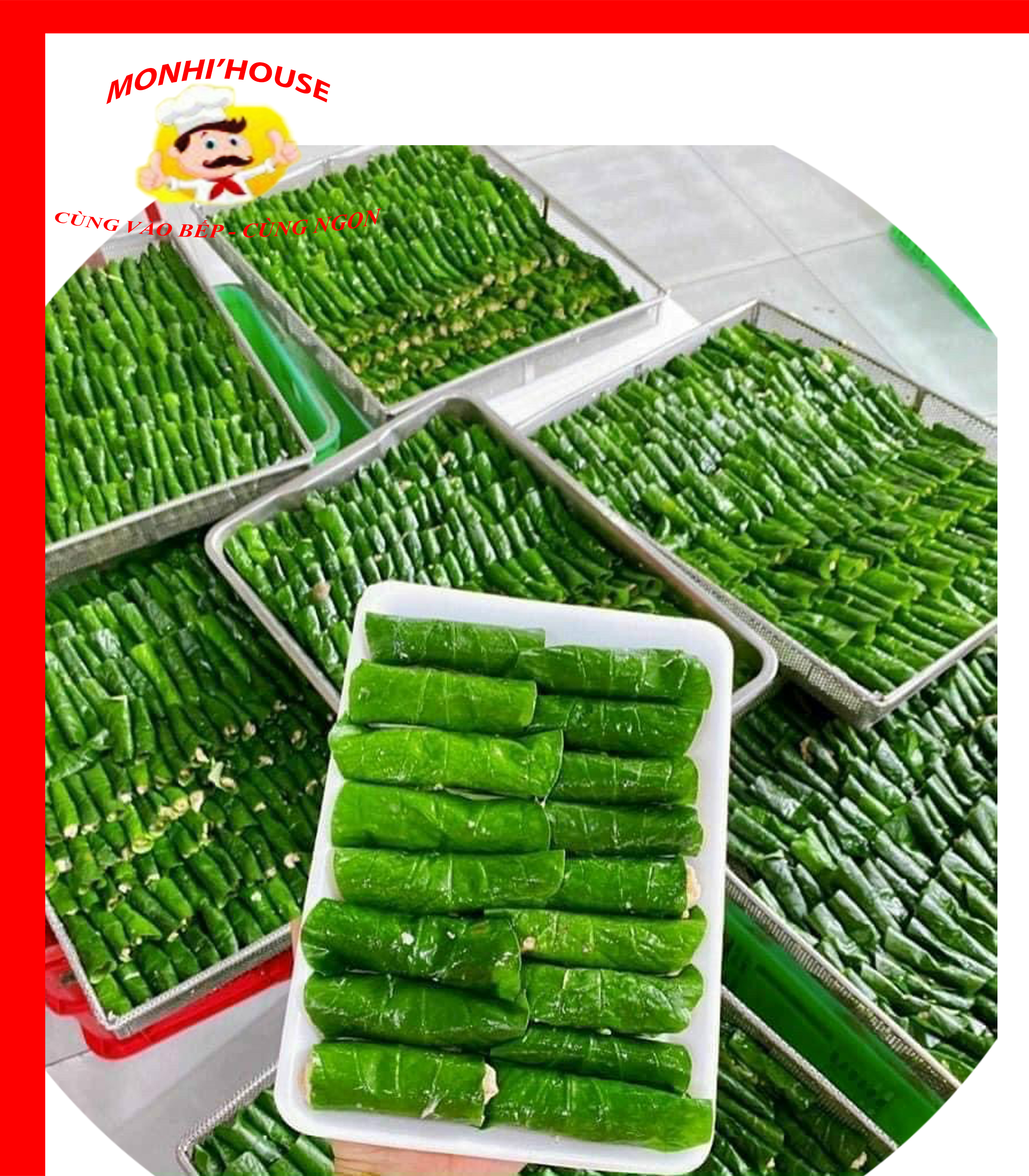 Bò cuộn lá lốt đóng khay (18-20 cuộn) thơm, ngon