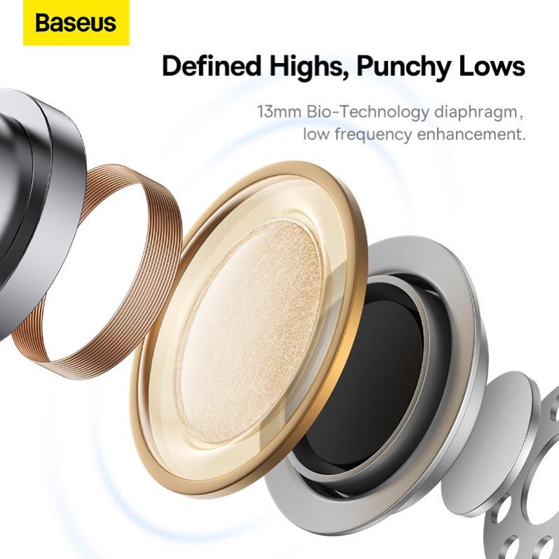 Tai Nghe Bluetooth Baseus WX5 4-Mic ENC Sử Dụng 30 Giờ