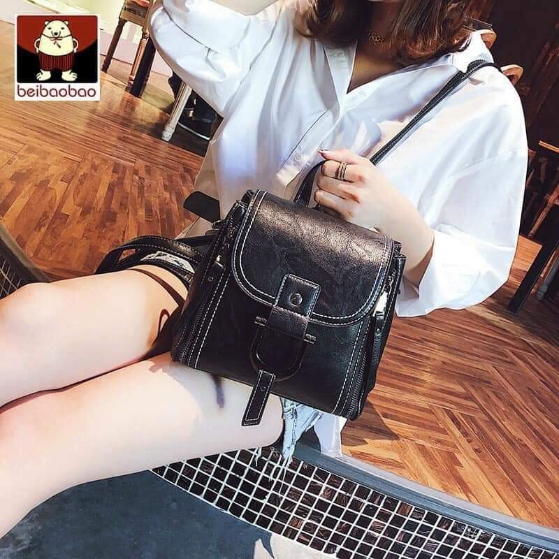BALO DA BÒ VUÔNG CAO CẤP DÁNG HÀN