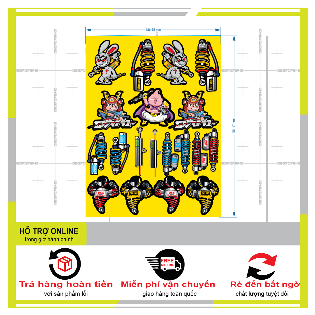 19 LOGO STICKER PHUỘC,THỎ, TRANG TRÍ  { PHỤNG DECAL }