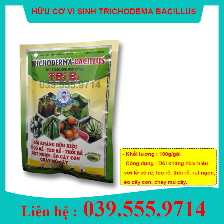 Chế phẩm hữu cơ vi sinh Trichoderma Bacilius gói 100g