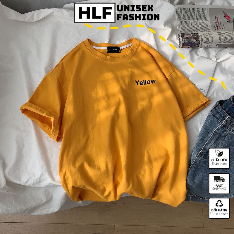 Áo thun trơn tay lỡ form rộng Unisex 7 màu chữ, áo phông form rộng tay lỡ HLFashion