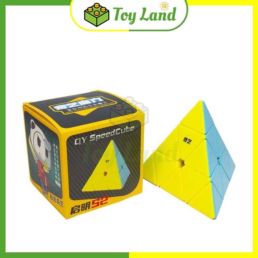 Rubik pyraminx qiming s2 qiyi stickerless rubic kim tự tháp tam giác không viền đồ chơi lắp ráp xếp hình