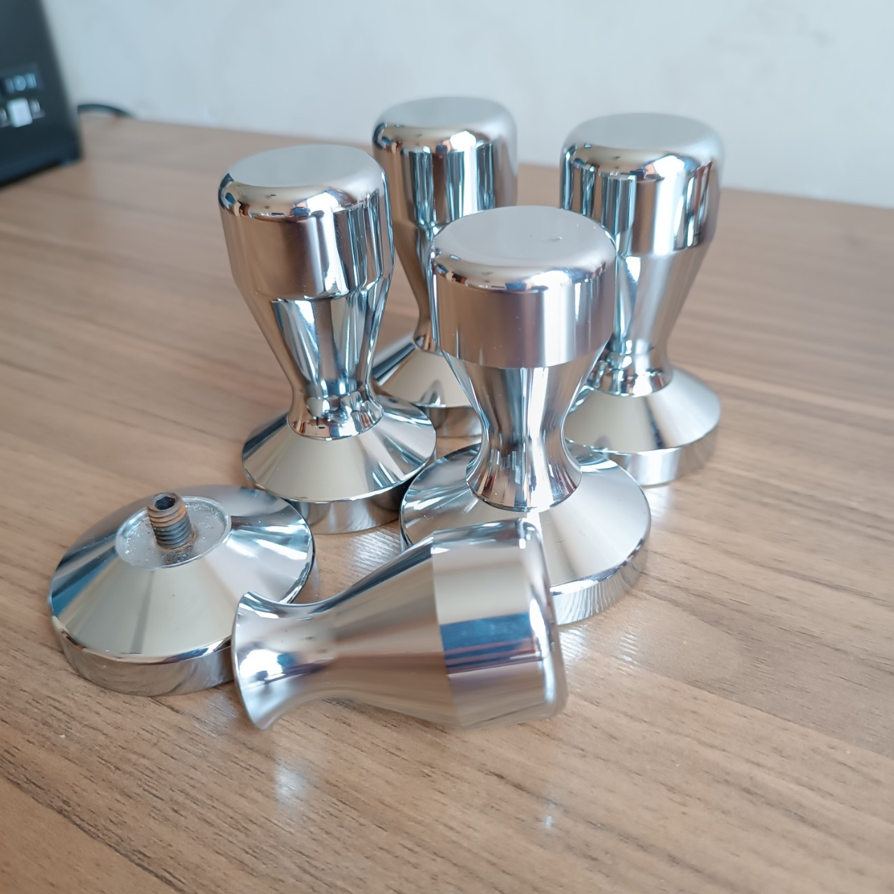 Tamper 58mm, tamper cafe inox 58mm, tamper gỗ 58mm