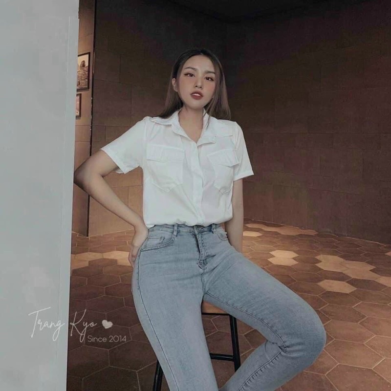 Áo Sơ Mi Cộc Tay 2 Túi Hot 2022