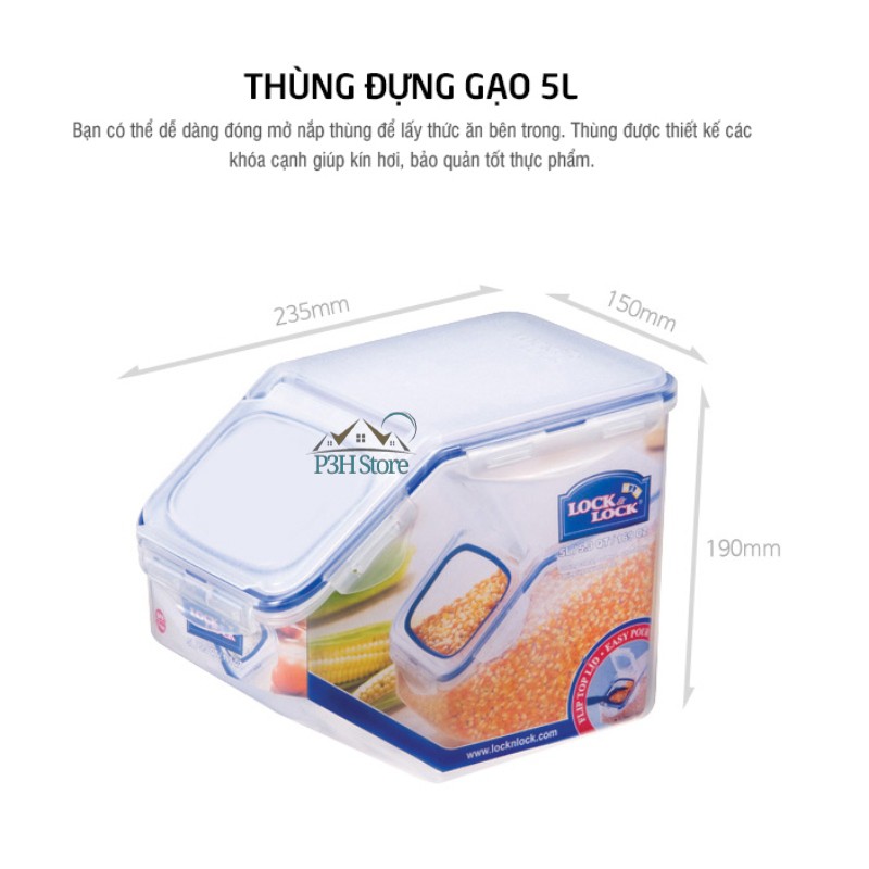 Thùng đựng gạo Lock&Lock Special - 10Kg HPL510(LH)