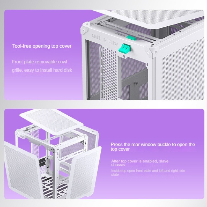 Vỏ Case máy tính Thùng máy tính mini Jonsbo C6 White