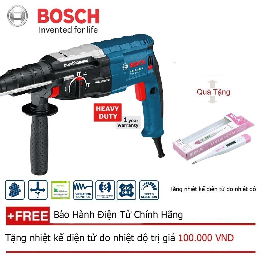Máy khoan búa Bosch GBH 2-28 DFV + Quà tặng nhiệt kế điện tử