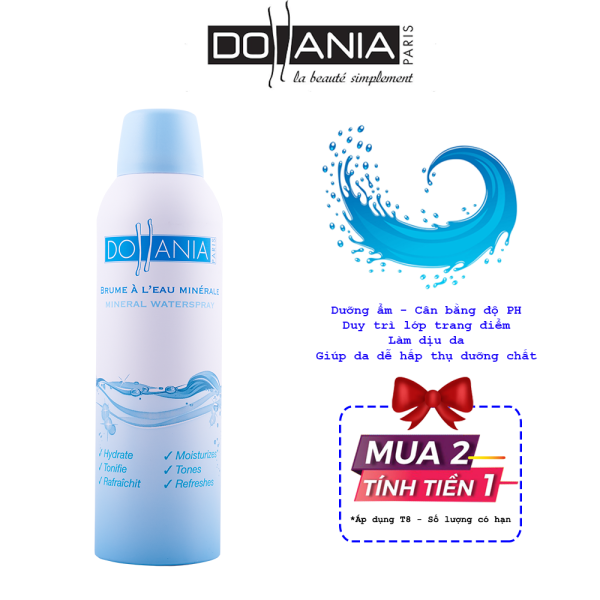 Xịt khoáng Dollania giúp dưỡng ẩm cấp nước và làm dịu làn da Brumisateur Eau Minerale 150ml - Date 11/2021 cao cấp