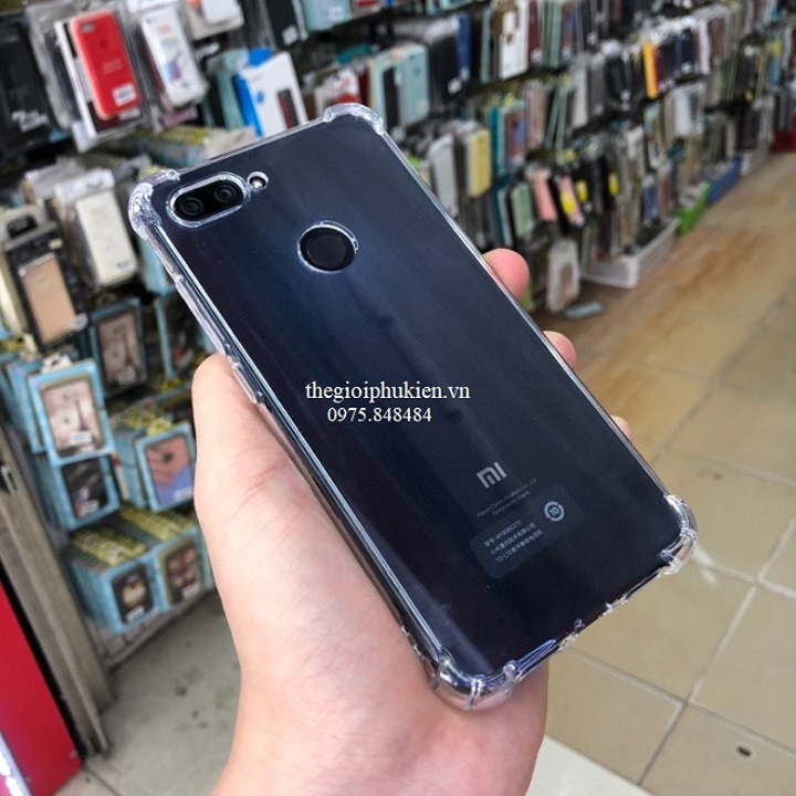 Ốp lưng Xiaomi Mi 8 Lite Silicon dẻo trong suốt chống sốc