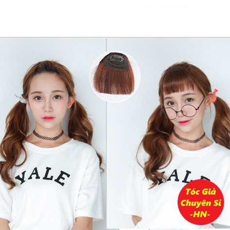 Tóc giả mái ngố - Mái ngố thưa y tóc thật