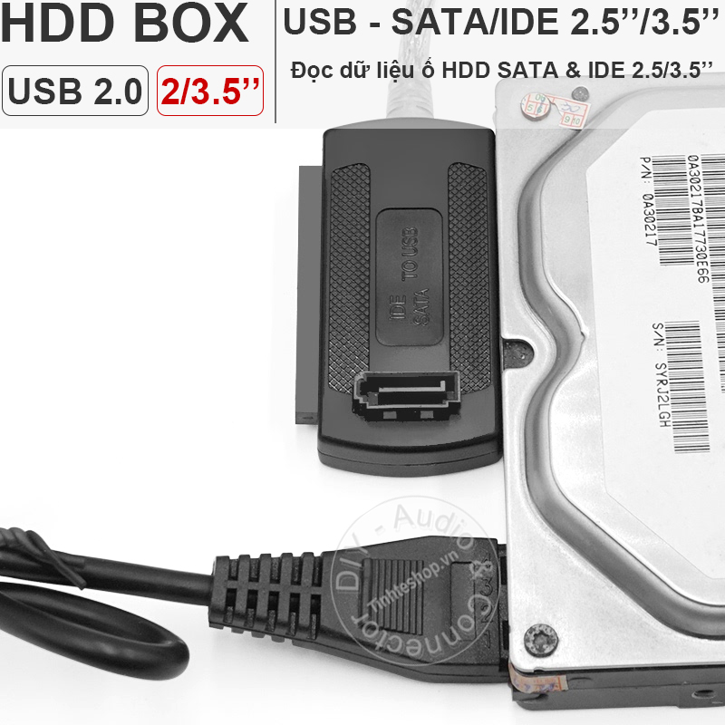 USB 2.0 to SATA and IDE Adapter for 2.5 3.5" DVD Hard Drive