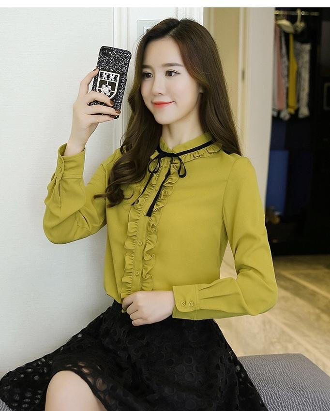 Áo sơ mi công sở nữ cổ bèo cao cấp