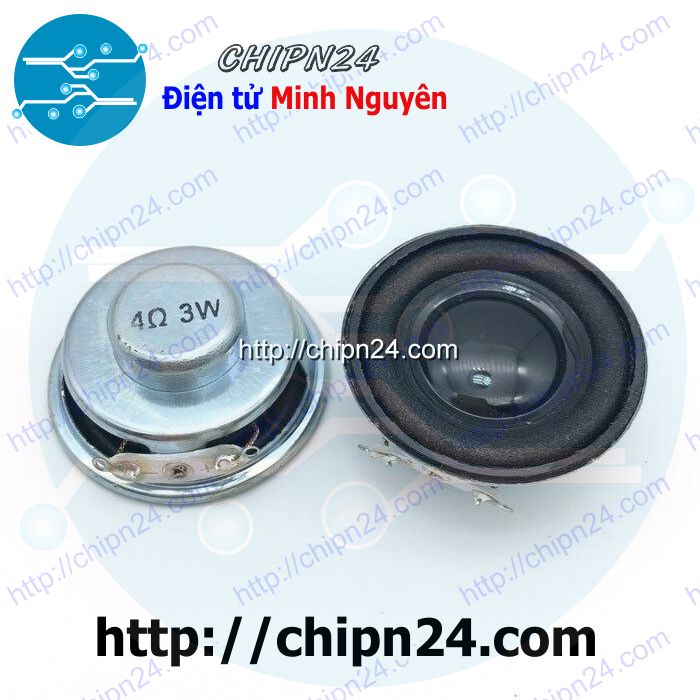 Loa 4r 3w tròn 40mm, loa 4 ohm - 3w tròn đường kính 40mm