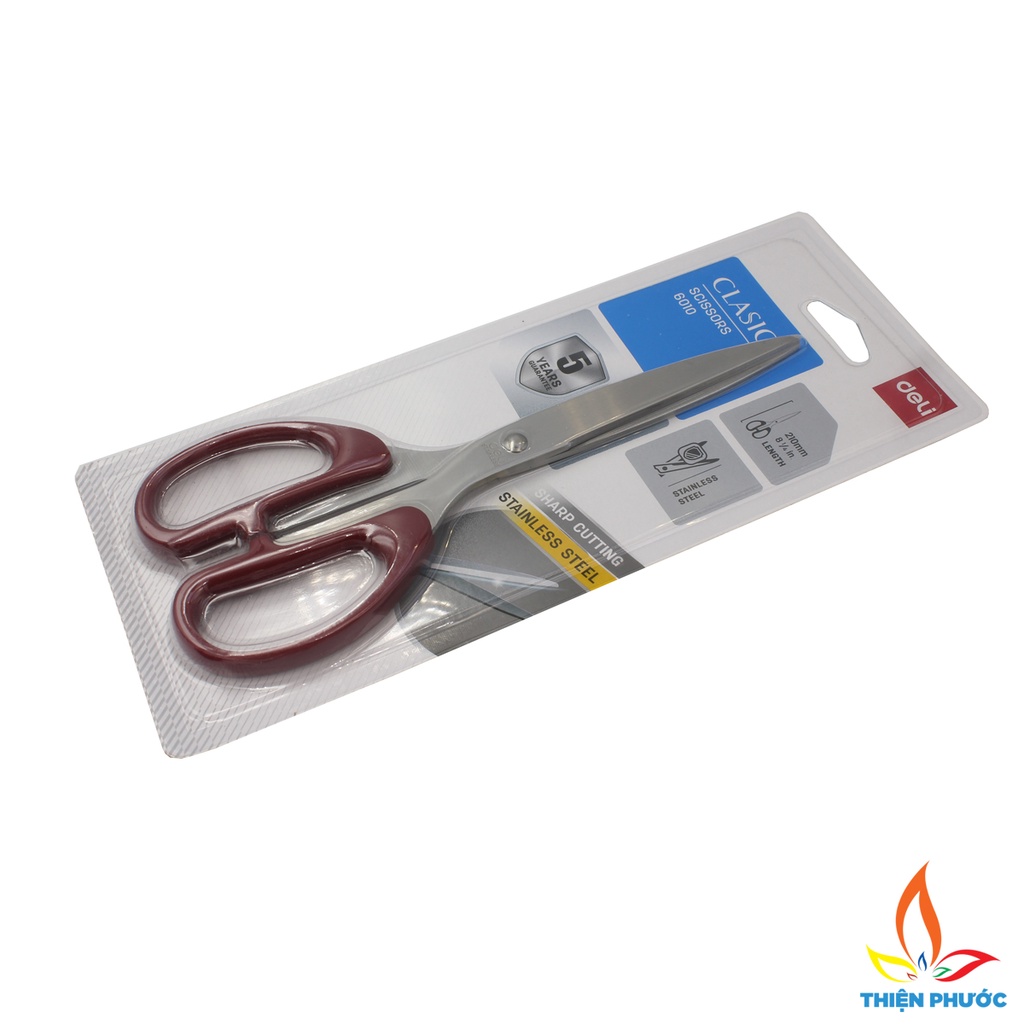 Kéo cắt giấy vải lớn đa năng Deli 6009/6010 loại tốt THIỆN PHƯỚC