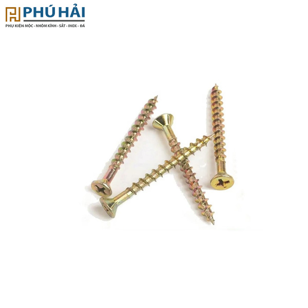 Vít gỗ đầu bằng răng thưa M4 bảy màu