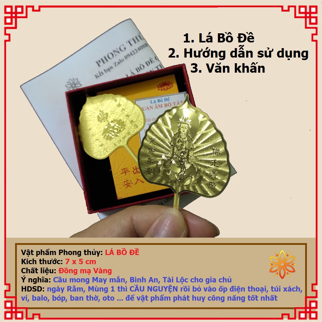 Lá Bồ Đề Cầu May Mắn, Bình An