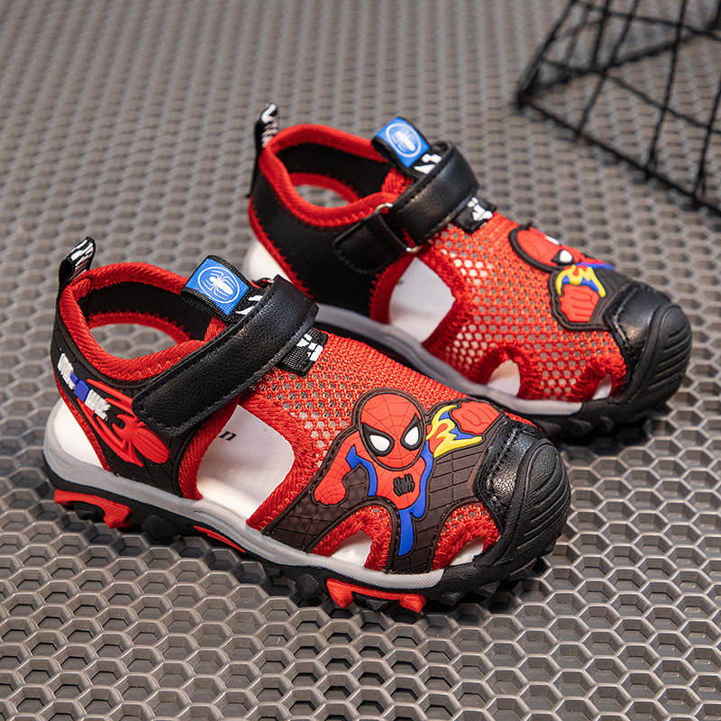 Summer soft bottom polyurethane cartoon toe sandals boys handsome beach shoes